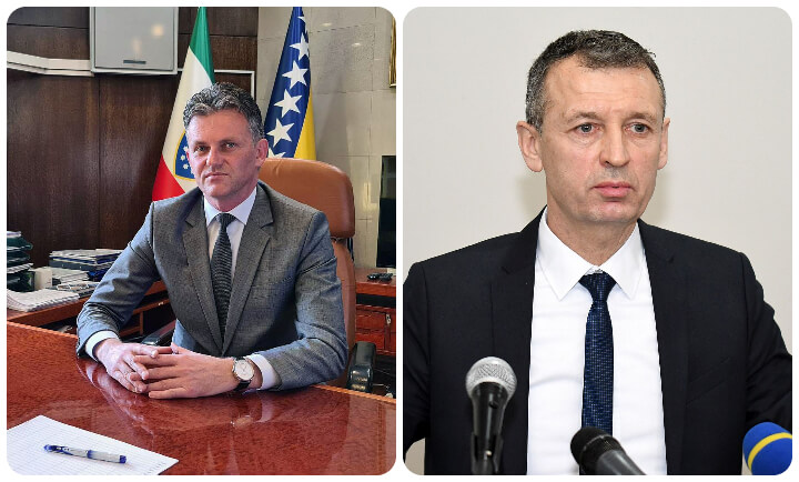 Premijer Zeničko-dobojskog kantona Mirnes Bašić i predsjedavajući Skupštine Ćazim Huskić