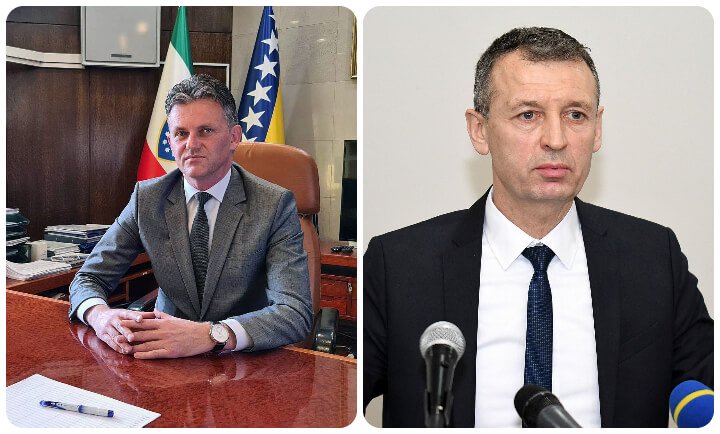 Premijer Zeničko-dobojskog kantona Mirnes Bašić i predsjedavajući Skupštine Ćazim Huskić