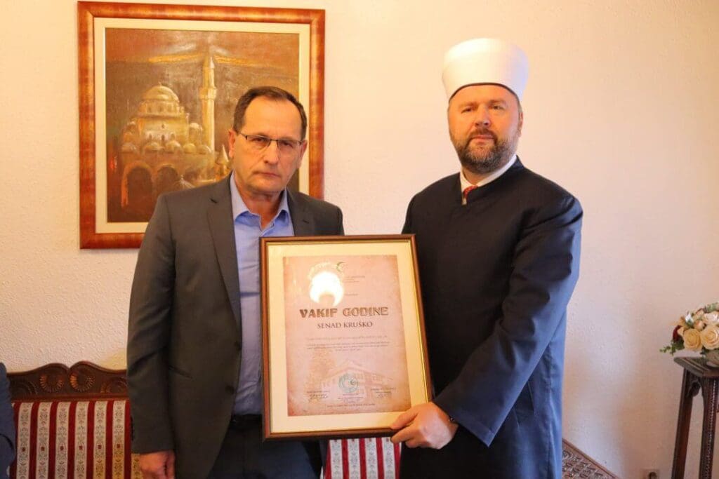 Senad Kruško i muftija zenički Mevludin-ef. Dizdarević