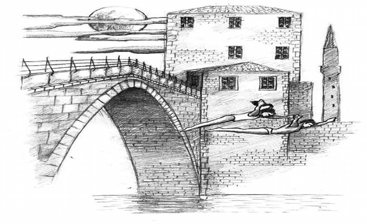 Most u Mostaru / Foto ilustracija Sanel Botić