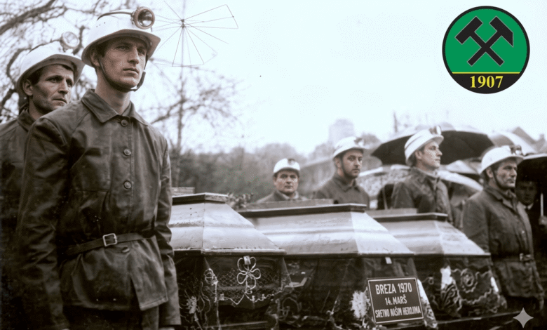 Rudari iz Kaknja na ispračaju poginulih drugova